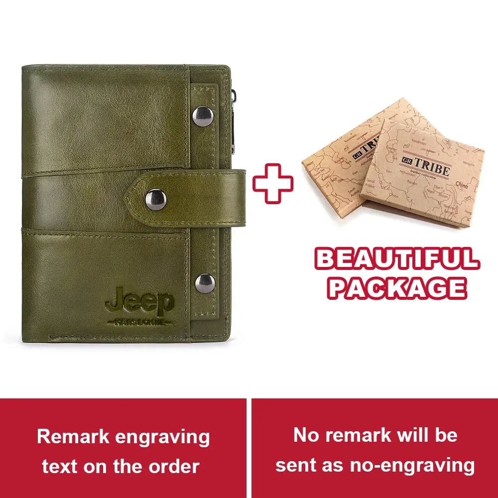 Гравировка натуральная кожа Женский кошелек портмоне маленький держатель для карт клатч портфель Portomonee красный тонкий кошелек с карманом - Цвет: Green BOX