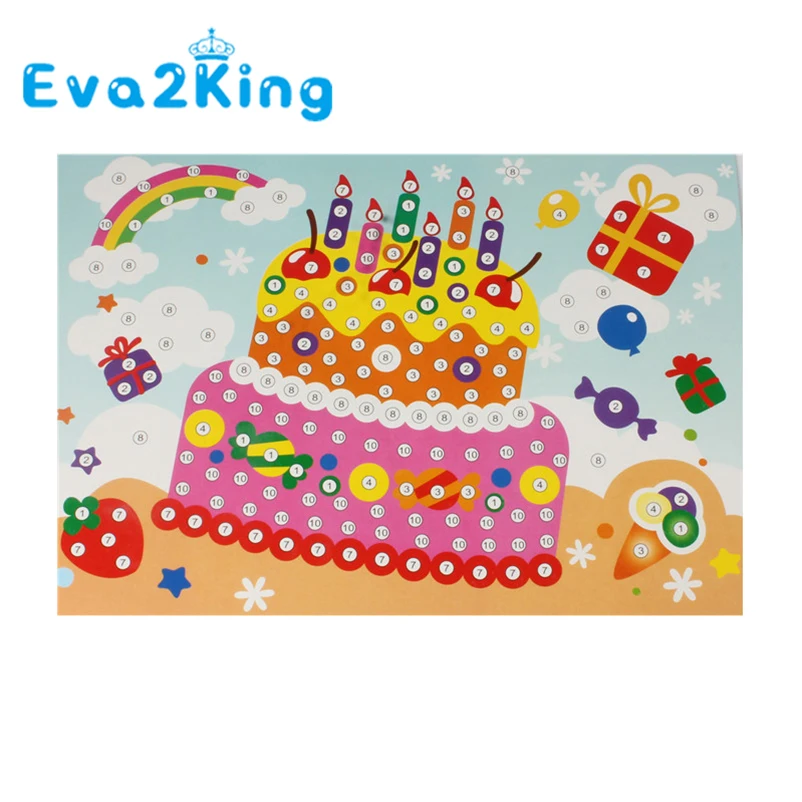 Eva2king Творческий мультфильм Кристалл 3D детей головоломки мастерства поставки С