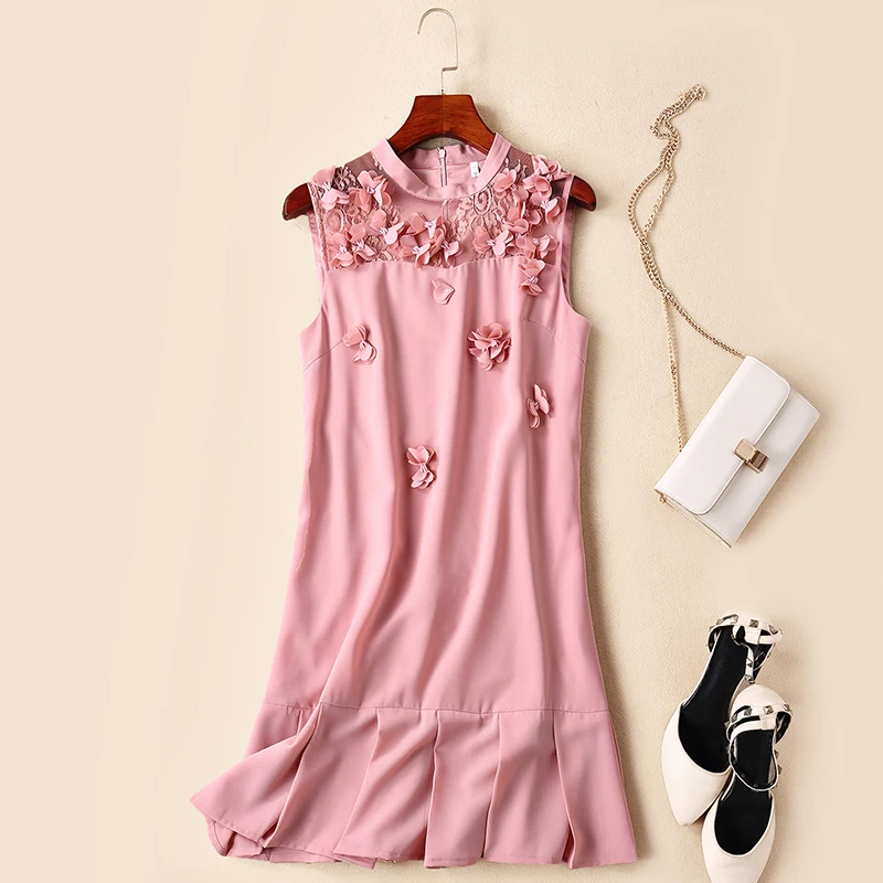 

High quality New Fashion Women 2019 summer Dress Luxury famous Brand European Design party style dress WS04695