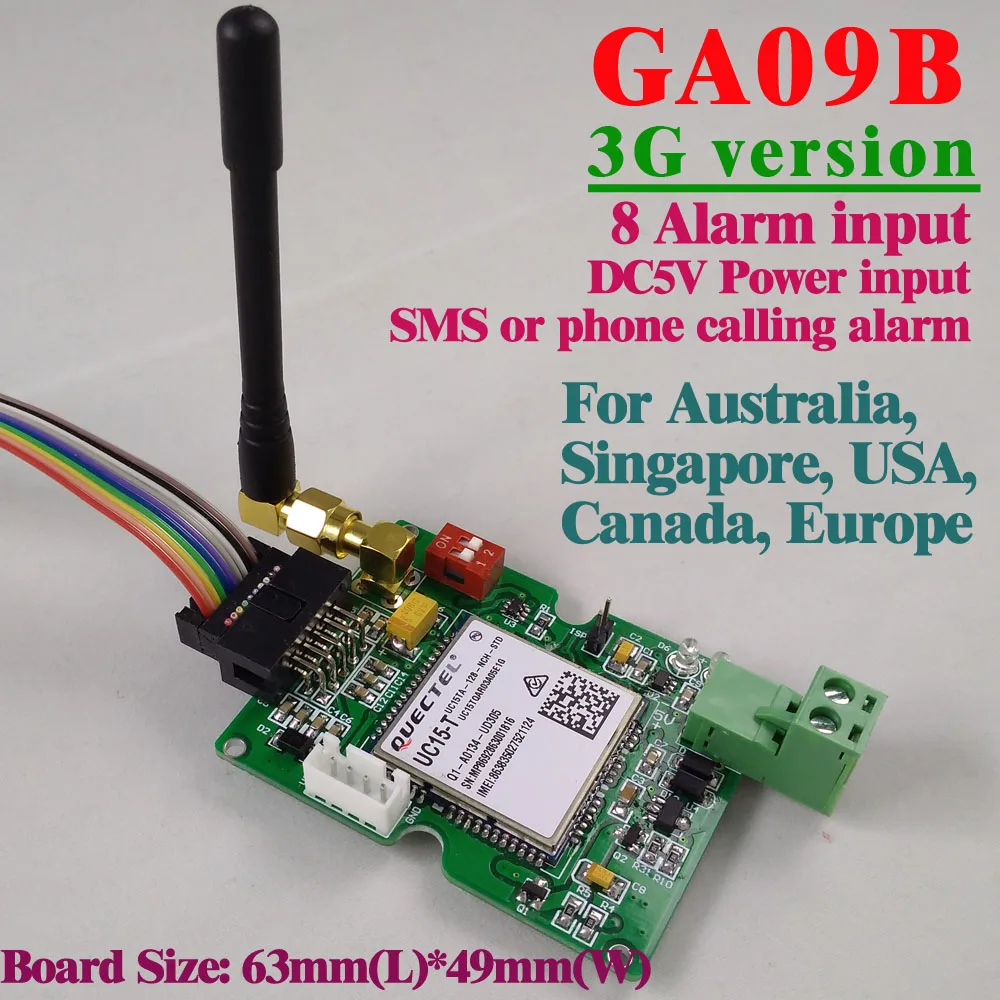

Free Shipping Smart Designed Home warehouse Security 3G and GSM Alarm system SMS & Calling wireless alarm board