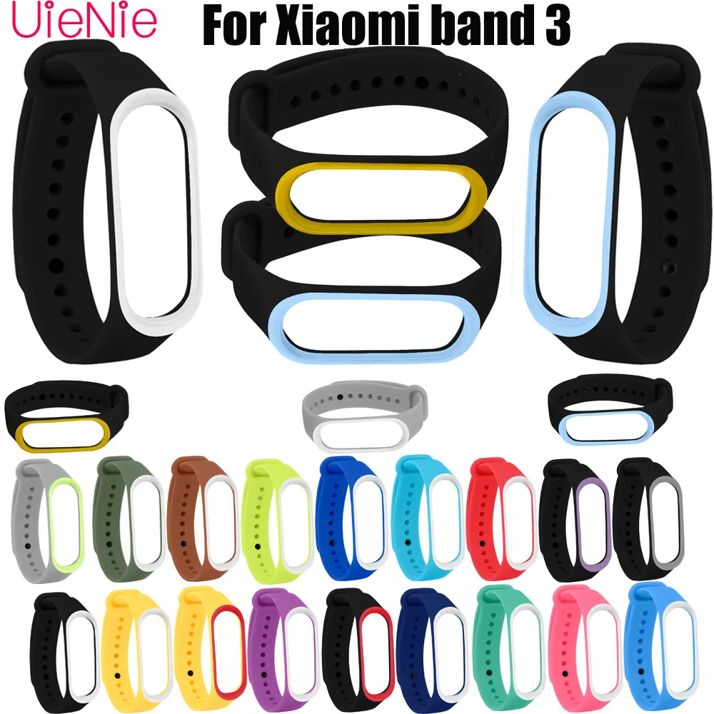 

For Xiaomi Mi Band 3 smart watch Strap Round hole silicone Strap Band 3 Bracelet Wristband Band Wrist Strap For Xiaomi Mi Band 3