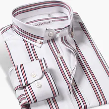 Хлопок, длинный рукав, мужские рубашки в полоску, деловые, повседневные, на пуговицах, классические, модные, удобные, официальные, для мужчин, рубашки для работы