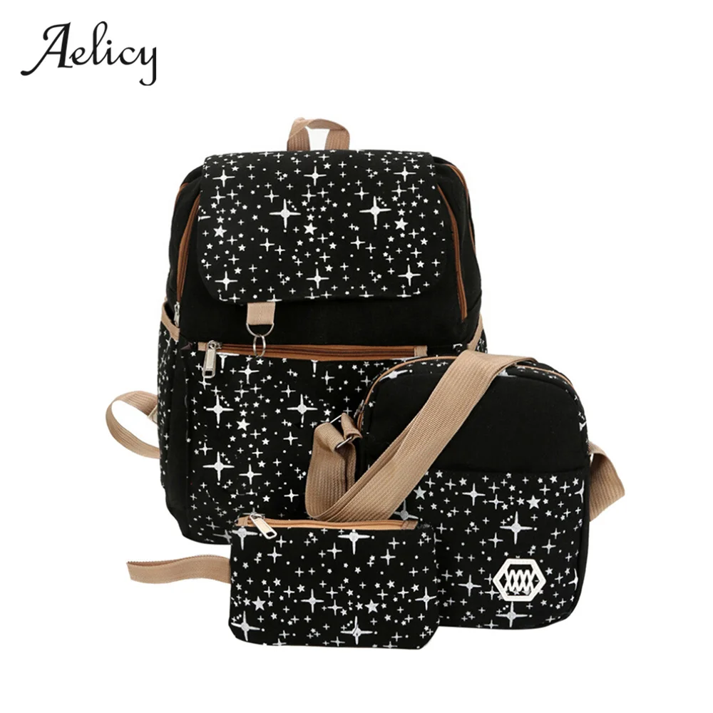 Модный женский повседневный рюкзак Aelicy из 3 предметов школьные стильные сумки на