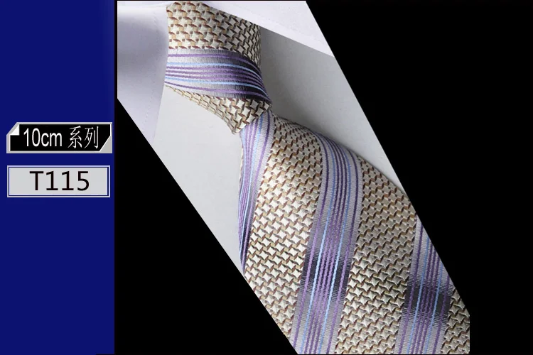Элегантные полосатые мужские галстуки 10 см Широкие Галстуки для мужчин аксессуары для рубашек одноцветные Галстуки вечерние клетчатые свадебные галстуки - Цвет: 12