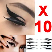 40 пар высокая вязкость Временная черная наклейка для подводки глаз долговечная Женская мода подводка для глаз макияж ручка Дешевая Цена