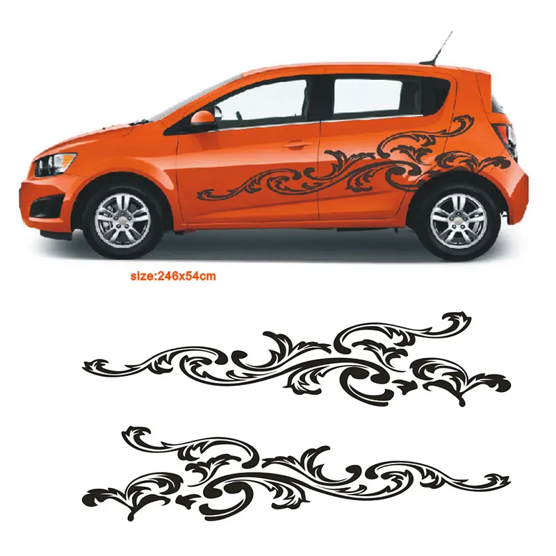 

2x Floral Design Vine Vinyl Decal for Chevrolet Sonic Sticker Car Truck Vehicle Chevy yu-2536#