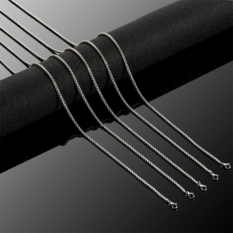 

60cm length classic women men's stainless steel link chains necklaces