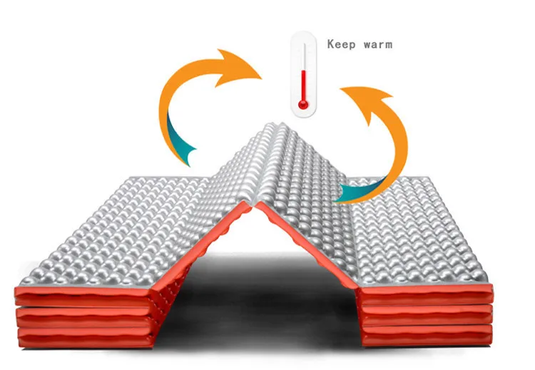 Кемпинг матрас спальный коврик складной Яйцо Слот Йога сумка для пляжного коврика влагостойкий IXPE+ алюминиевая фольга зеленый оранжевый