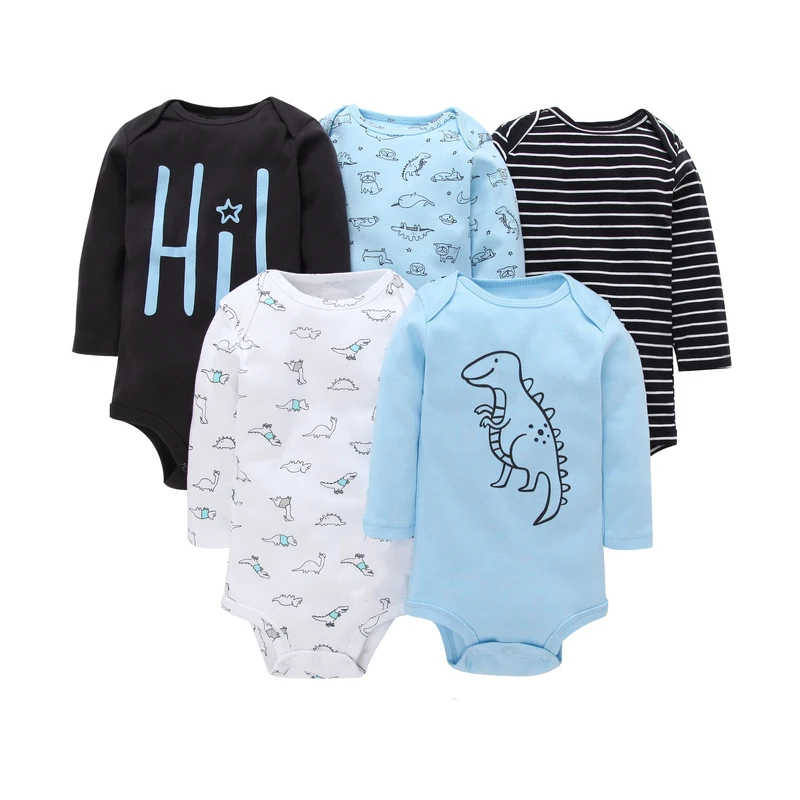 2018 baby romper set spring autumn newborn clothes baby girl boy costume long sleeve cartoon dinosaur romper infant jumpsuit