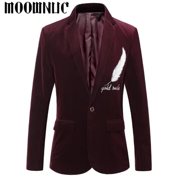 

Printed Gentleman Style Classic Formal Coats Fashion Blazer Leisure Brand Suits Men MOOWNUC Casual Suits Business New Slim Fit