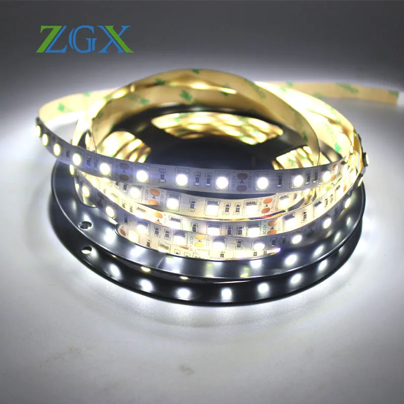 

DC 12V Led strip light lamp LED tape 5050 Flexible ribbon tape 60led/m Christmas ip neon Decor Non waterproof kitchen white RGB