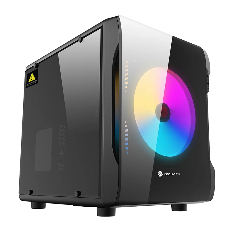 290*205*280 мм мини Модные прозрачные PC Gamer компьютерный корпус вертикальный рабочий