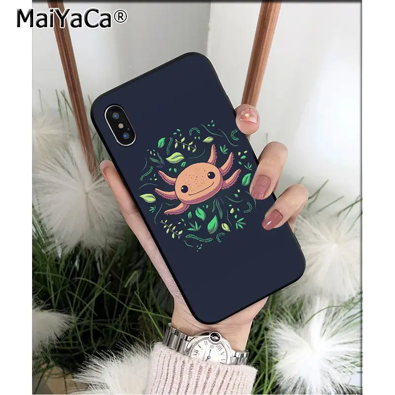 MaiYaCa милый животный Axolotl клиент высокого качества чехол для телефона Apple iPhone 8 7 6 6S Plus X XS MAX 5 5S SE XR чехол