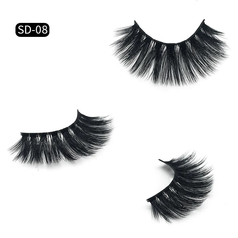 Wholesale Eyelashes 50Pairs 3D Mink Lashes Luxury Hand Made Mink Lash Long Lasting Volume Lashes Extension False Eyelashes Free