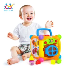 Aprendizaje juguetes educativos magia hablar actividad Cube Box Play centro con luces, música y más funciones bebé juguetes 18 m +