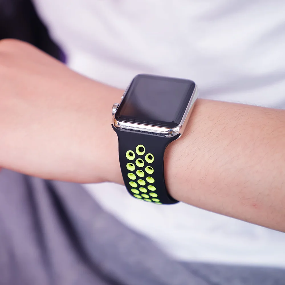 Силиконовый ремешок pulseira для apple watch band 4(iwatch 5) 44 мм 40 мм apple watch 3 2 1 ремешок 42 мм 38 мм