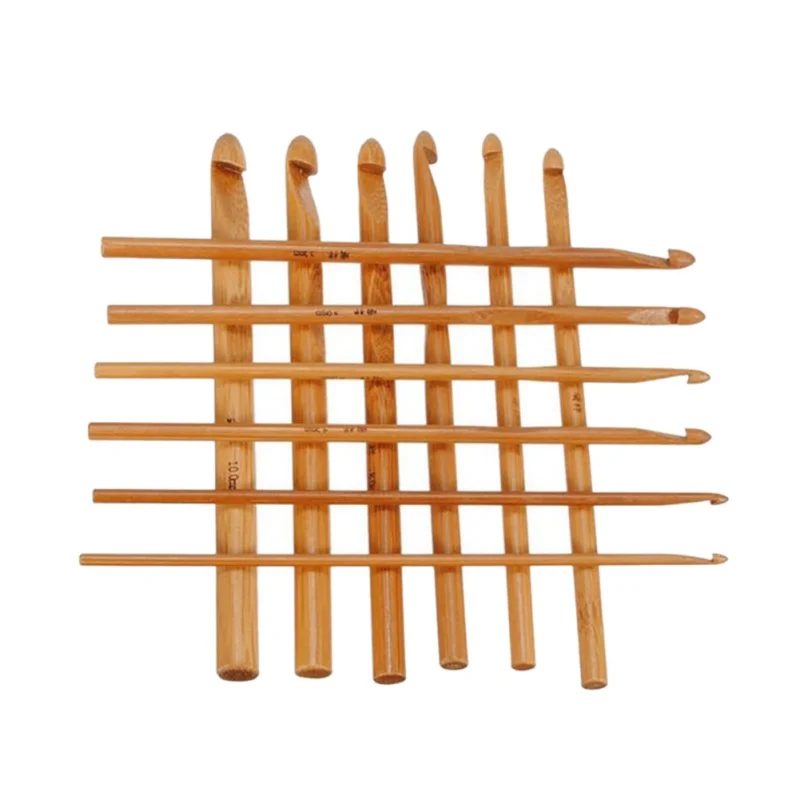 

12pcs/set Crochet Hooks Knitting Yarn Weave Bamboo Needles Tools DIY Knit Crafts New