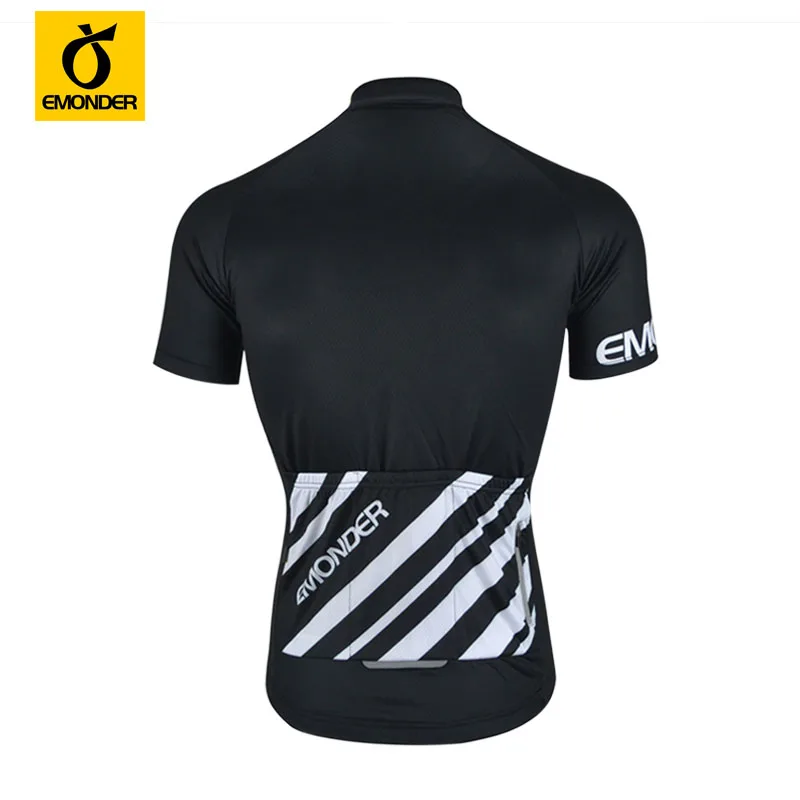 Mens Summer Breathable Pro Team Short Sleeve Cycling jersey Black Top Quality Maillot Ropa Ciclismo mtb Cycling Clothing Emonder