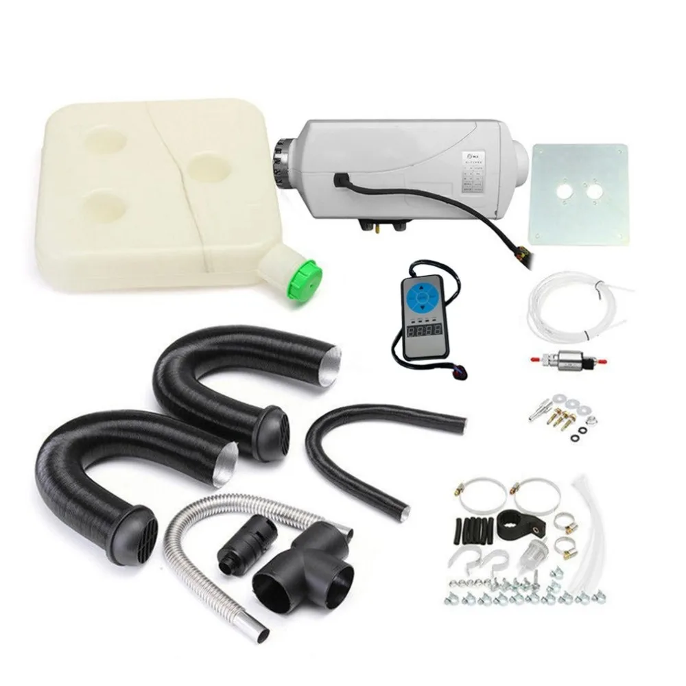 

12V 3KW Parking Diesel Air Heater Single-hole Switch with Muffler Universal For Tank Vent Duct Thermostat Caravan
