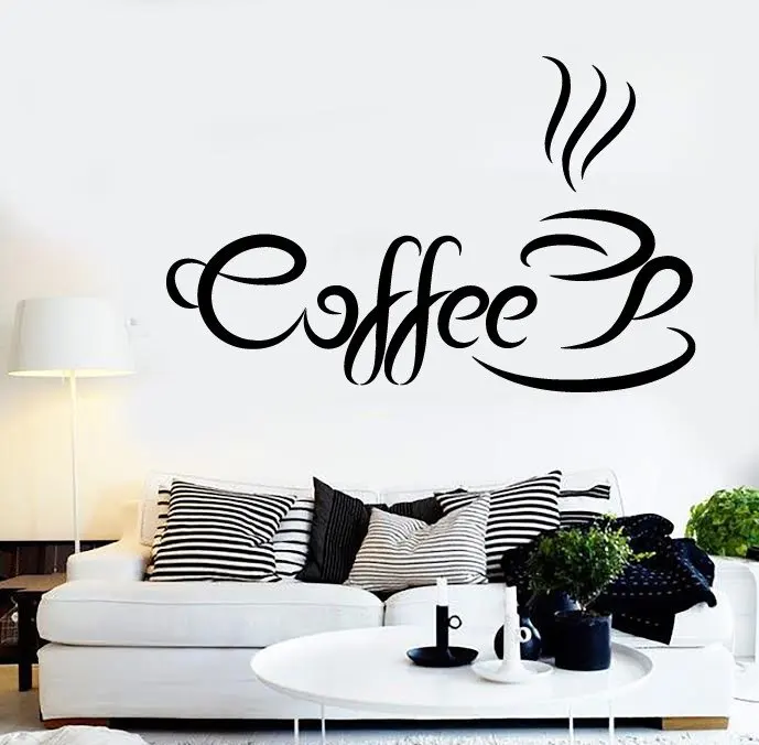 Coffee Break Vinyl Wall Stickers Decor Kitchen Waktu Vinyl Stiker Dinding Kopi Penawaran Decal Dapur Cafe Dekorasi Tahan Air Wallpaper