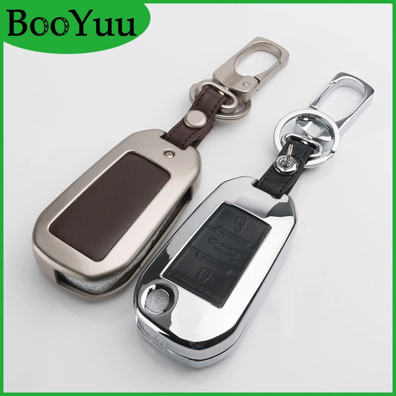 BooYuu цинковый сплав + воловья кожа для складного ключа Автомобильный ключ