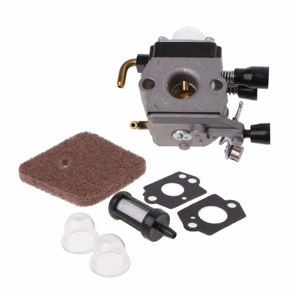 

QILEJVS Carburetor Air Fuel Filter Spark Plug Carb Kit For STIHL FS38 FS45 KM55 FS76 FS80 ZAMA C1Q-S66 C1Q-S71 C1Q-S97