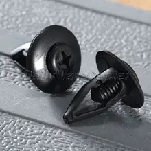 50Ps Black 8.5mm Hole Nylon Bumper Fender Retainer Fastener Rivet Clips for Mazda Kia Nisson Ford Car Styling Auto Replace Parts
