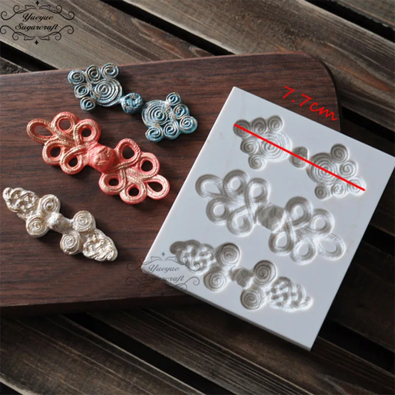 Yueyue Sugarcraft Chinese Button Alphabet Silicone Mold