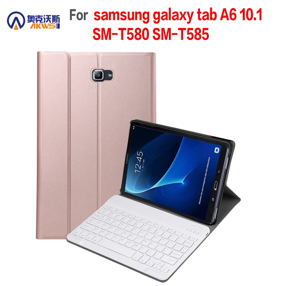 Ходунки защитный чехол для 2016 samsung Galaxy Tab A T580 T585 10,1 дюймовый корпус + Съемная клавиатура Bluetooth