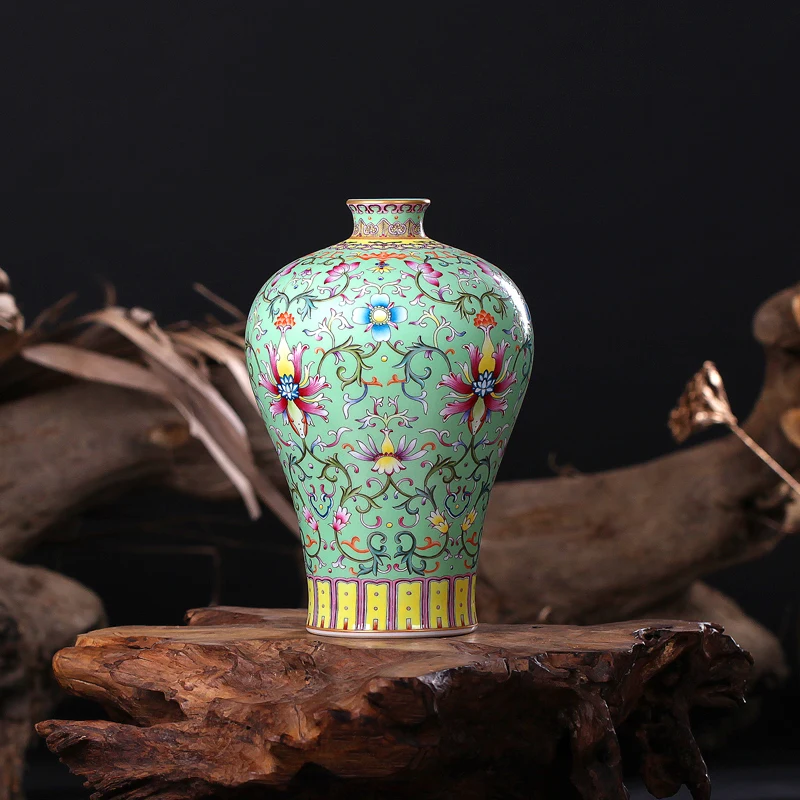 jingdezhen ceramics qing qianlong pastel green plum vase with lines home furnishing living room decoration technology - Green Technology Homes jingdezhen ceramics qing qianlong pastel green plum vase with lines home furnishing living room decoration technology - Green Technology Homes