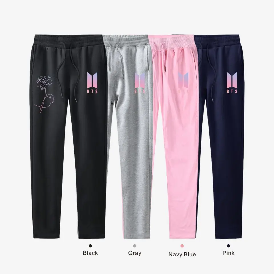 

KPOP pants love yourself 100% cotton men and women Trousers casual Sweatpants Jogger Pants slim fit k-pop clothes