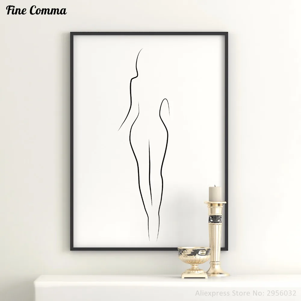 

Posters Nordic Sexy Girl Back Butt Giclee Printed Poster Wall Art Decoration Canvas Painting Pictures Home Decor for Living Room