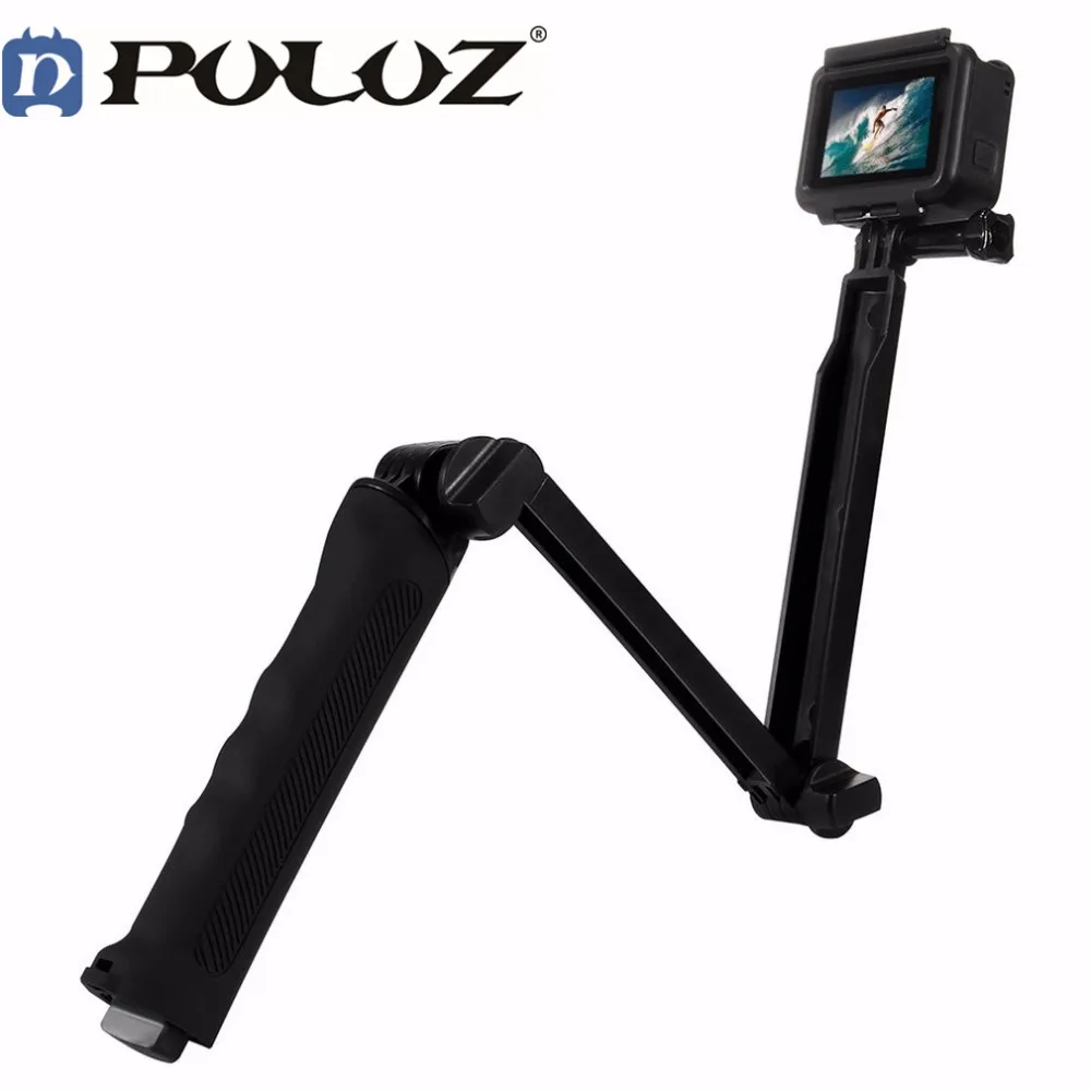 

Puluz 3 Way Floating Handle Grip Tripod Mount Selfie Stick for Go pro HERO 6 5 4 3+ 3 2 1 For Gopro Hero Accessories