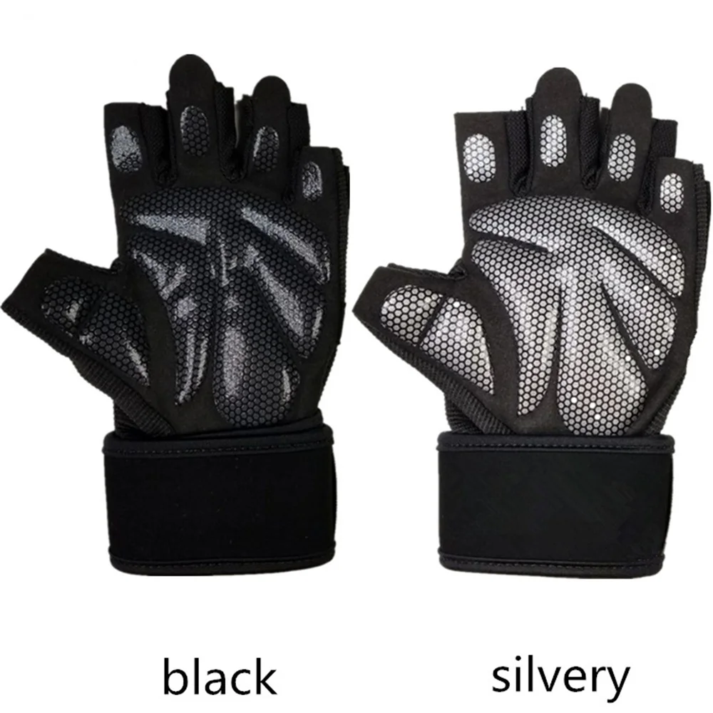 SPORTSHUB Professional Half Finger Gym Fitness Gloves Body Building Training Wrist Glove for Dumbbell Weightlifting EF0033