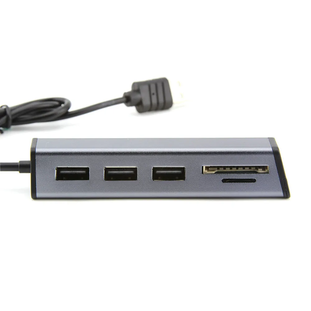 USB 2.0 HUB 3 Ports Multiple Extender Adapter Micro SD/CF Card Reader Multi Splitter For USB Flash Drive Laptop Phone holder
