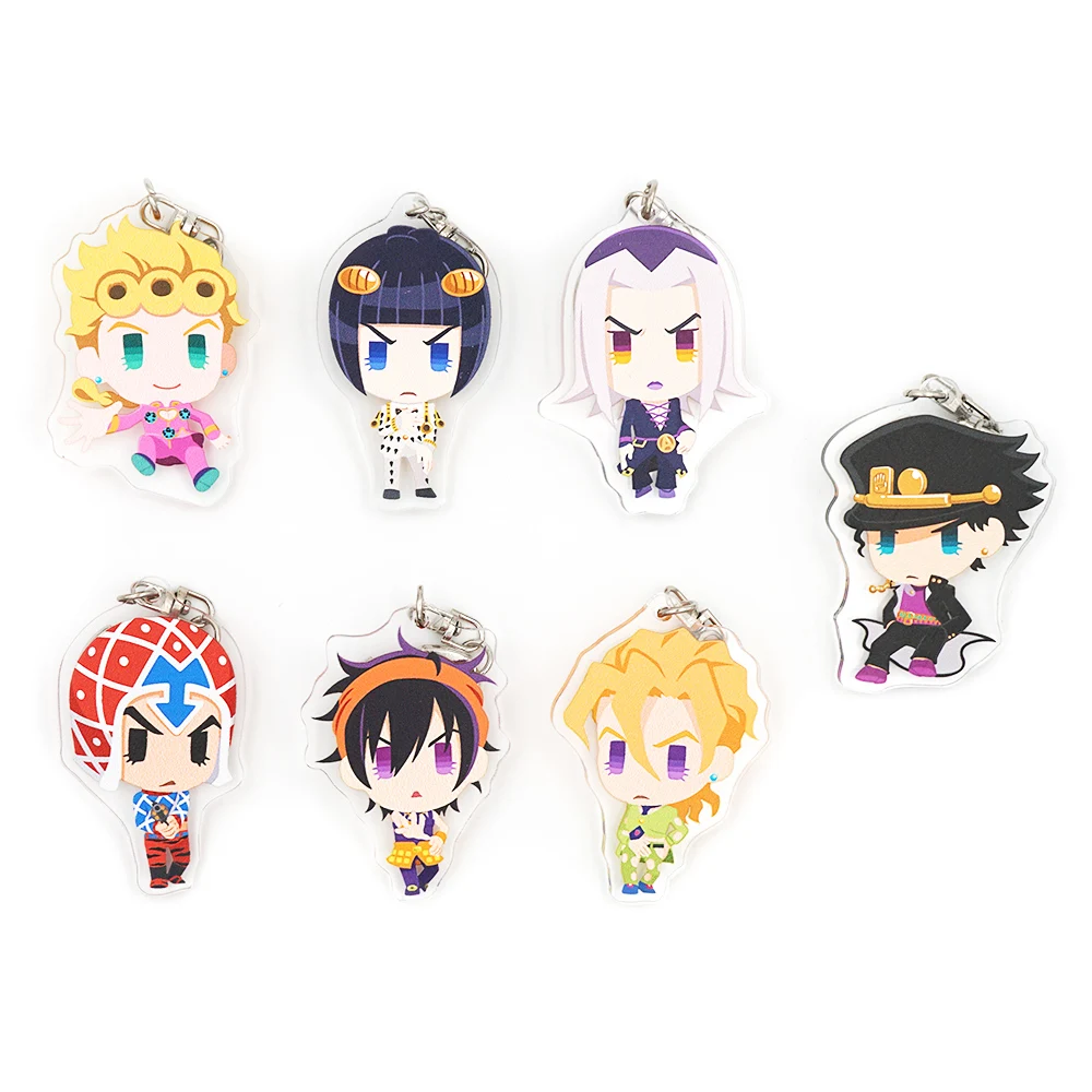 JoJos Bizarre Adventure Anime Vento Aureo Giovanna bruo Bucciarati Leone Abbacchio Guido Mista акриловый брелок|Игровые