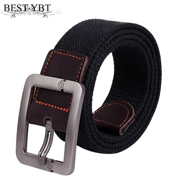 

Best YBT Unisex Belt Canvas Alloy Pin buckle Women Belt Outdoor Sports Camping Causal fashion personality Hot Selling Men Belt