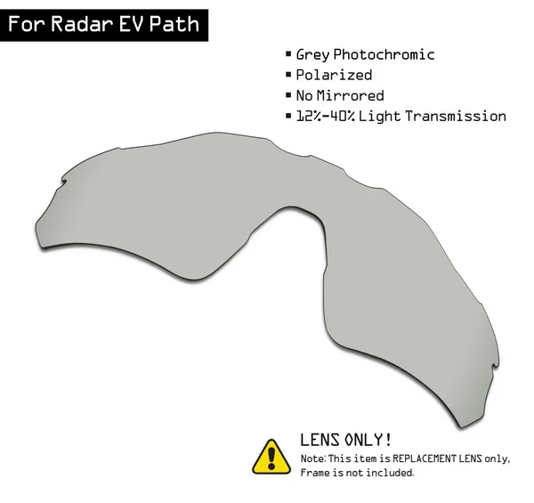 SmartVLT поляризованные солнцезащитные очки замена линз для солнцезащитных очков Окли Радар EV Path-серый фотохромный - Цвет линз: Grey Photochromic