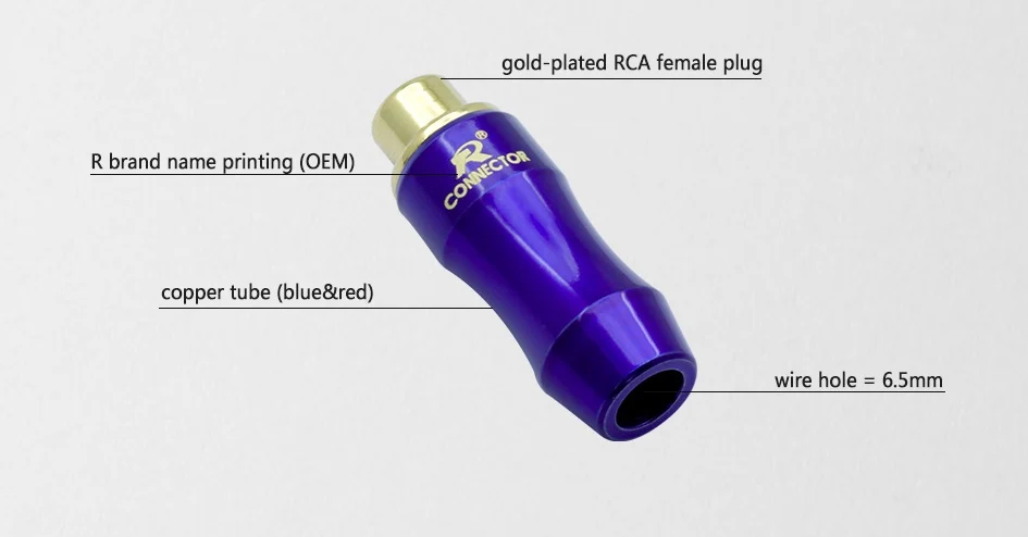 Copper RCA Jack High Quality 24K Gold Plated RCA Female  Socket Soldering Wire Connector Audio Speaker Phono Jackc