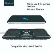 Bestins 10 Вт Qi Быстрое беспроводное зарядное устройство силикон для Xiaomi iPhone Xs 8 X samsung умный инфракрасный датчик быстрая Беспроводная зарядка