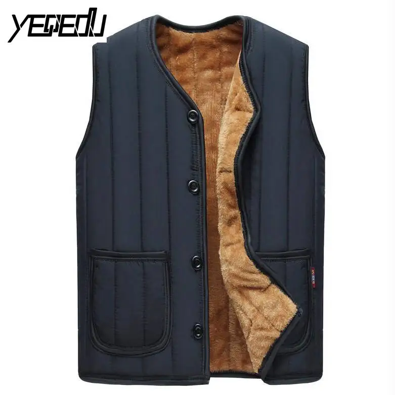 1020 2017 Vest men autumn winter Mens vest Fleece Mens warm vest Sleeveless jacket men