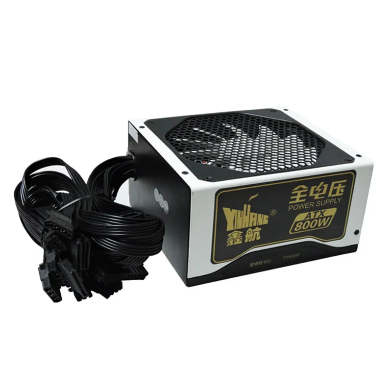 Xinghang الألعاب الصامت 800 واط pc امدادات الطاقة psu atx السلطة التعدين الكمبيوتر امدادات الطاقة مفتاح الطاقة psu 12 فولت active pfc الكمبيوتر 110 فولت