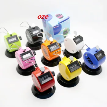 

1PCS Office Stainless Steel Handheld 4Digit Number Table Desk Tally Click Counter