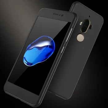 

2pcs All aspects of protection For Huawei Mate 9 Mate9 Kirin960 back Cover Case PC Clear Protective Cover With Tempered Glass