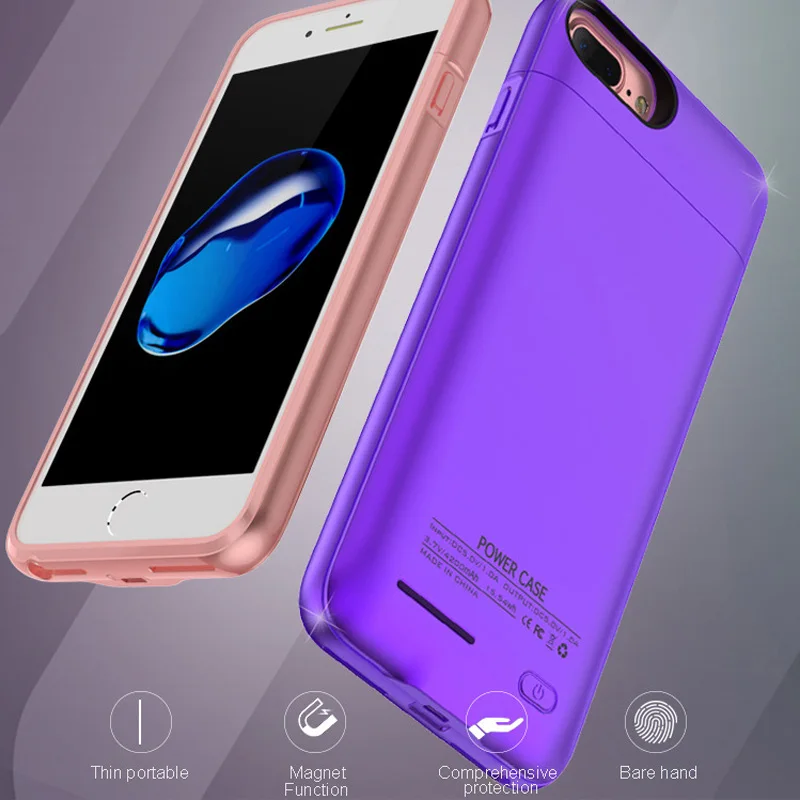 bilder für Reale kapazität 4200/3000 mAh Magnetische Externe USB Power bank pack zurück fall für iphone 6 6 s 7 7 Plus bilder für Reale kapazität 4200/3000 mAh Magnetische Externe USB Power bank pack zurück fall für iphone 6 6 s 7 7 Plus
