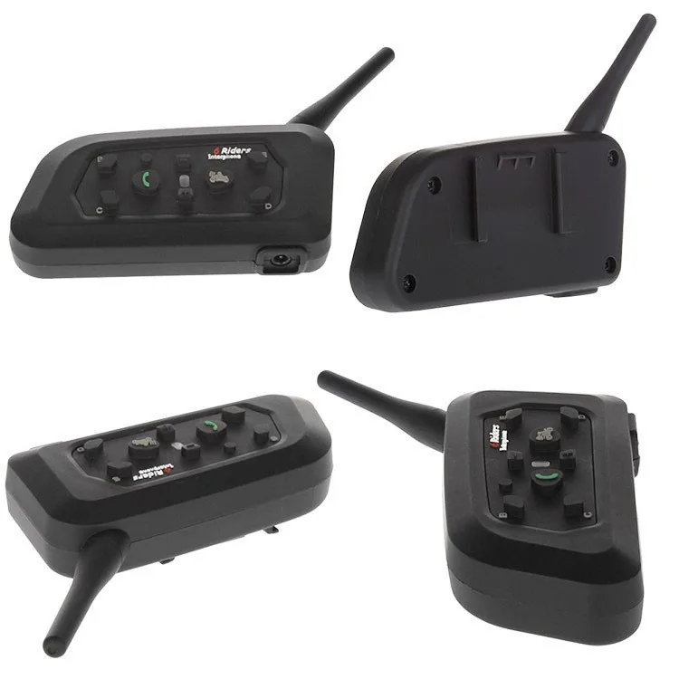 2set 1200M Motorcycle Bluetooth Helmet Intercom 6 riders BT Wireless Waterproof Interphone Headsets MP3