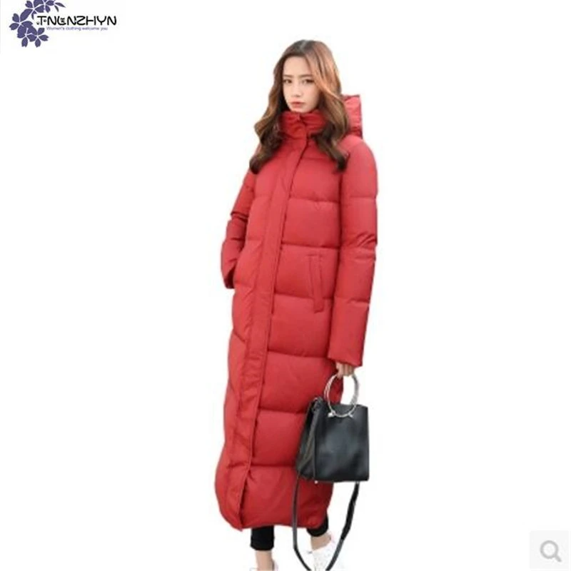 Tnlnzhyn новые зимние Для женщин одежда High-End хлопок пальто мода с капюшоном большой