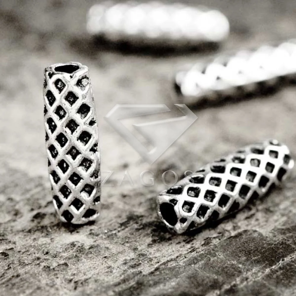 

100Pcs Antique Silver Tibetan Silver Tone 14x14x4mm Tube Fashion Beads Zinc Alloy Fit Bracelet Necklace TS0554