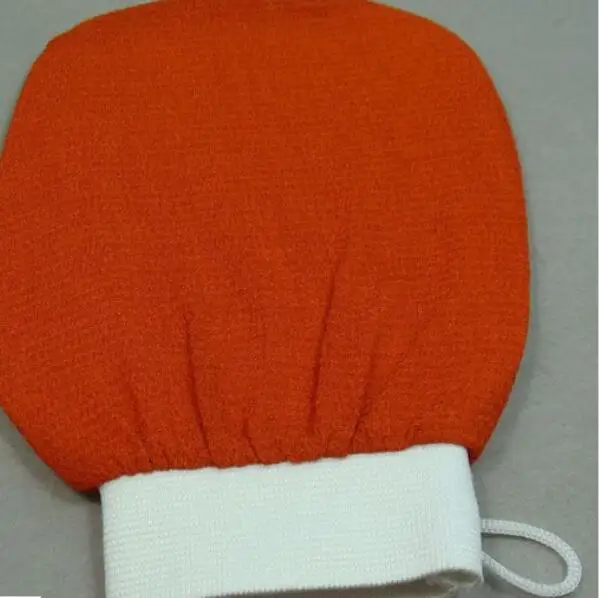 200 шт./лот оранжевый Марокко для хаммама, скраб, рукавица, Волшебная рукавица для пилинга, отшелушивающая перчатка для ванной очиститель для загара