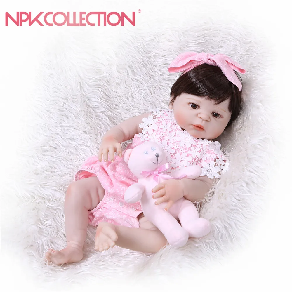 

NPKCOLLECTION Baby Reborn Doll Full Body Doll Silicone Vinyl Adorable Lifelike Toddler Baby Bonecas Girl Kid Bebes Reborn Doll